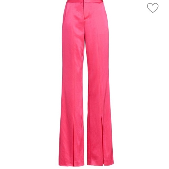 Alice + Olivia Pants - NWT Alice + Olivia Elegant Pink Women's satin Pants